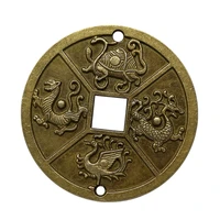 1pc ancient chinese four celestial animals mythical creatures feng shui coin brass lucky coin good fortune collection gift