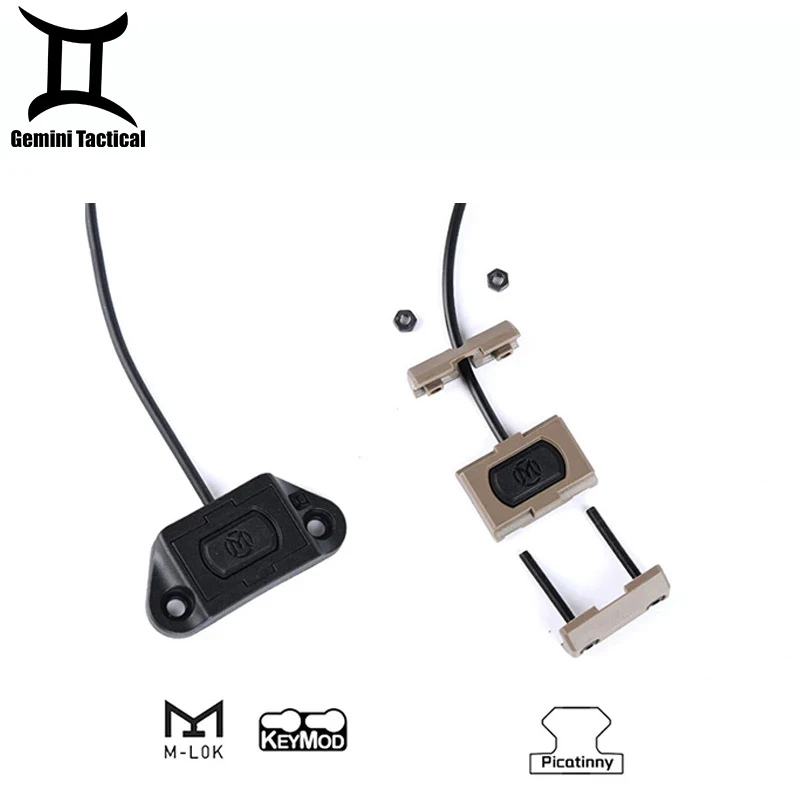 

Tactical ModButton Lite Pressure Remote Switch For Mlok Keymod 20mm Picatinny Rail M300 M600 DBAL A2 PEQ15 Airsoft Accessories