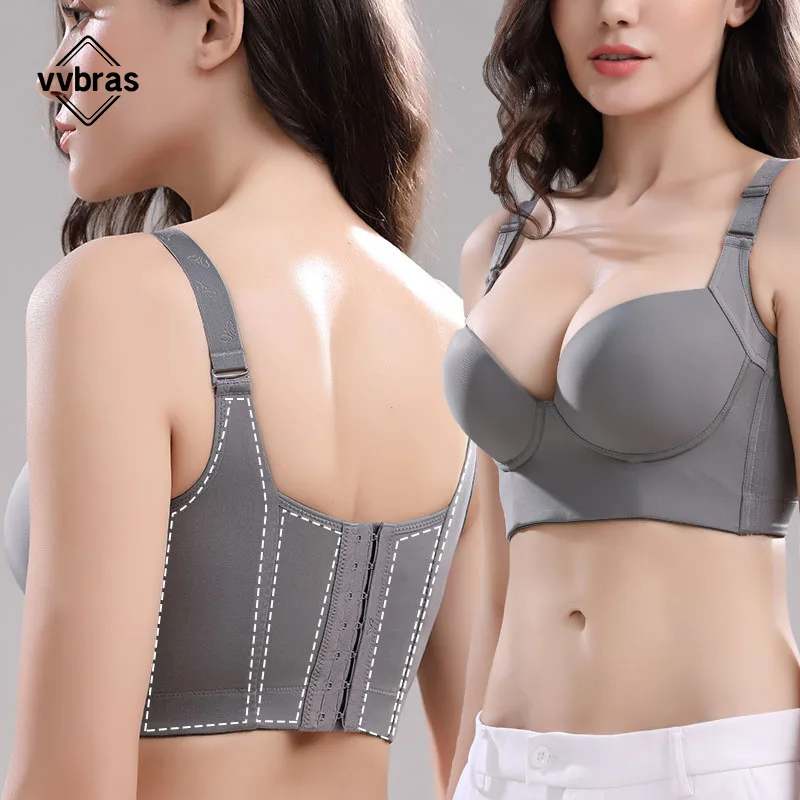 

vvbras Wire Free Bras for Women Push Up Bra Sexy Lingerie Femme Underwear Corset Brassiere Hide Back Fat Shaper Incorporated