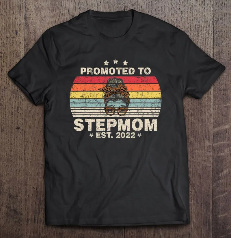 Женская футболка с надписью Promotion To Stepmom Est модель 2022 года ретро оверсайз топ