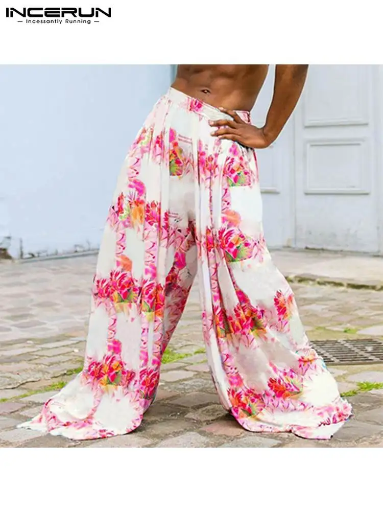 

INCERUN 2022 Fashion Casual New Men's Long Pant Loose Comfortable Stylish Male Hot Sale Gradient Tie Dye Printing Trousers S-5XL