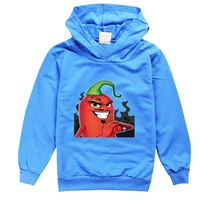 2022 new merch edison pepper hoodie kids casual sweatshirts boys hooded coats baby girls cute chili hot printed pullover clothes