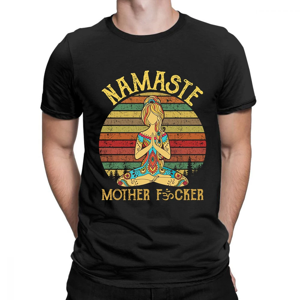 

Забавная Мужская футболка Namaste Mother, повседневные футболки, топы