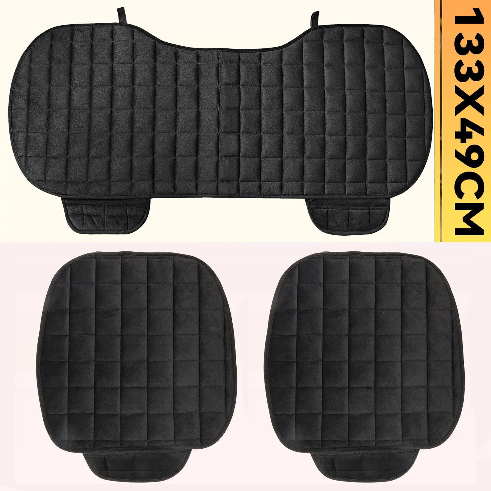 

3x Universal Winter Warm Car Seat Cover Cushion Anti-slip Front Rear Chair Seat Pad Car Seat Protector Car Seat Covers