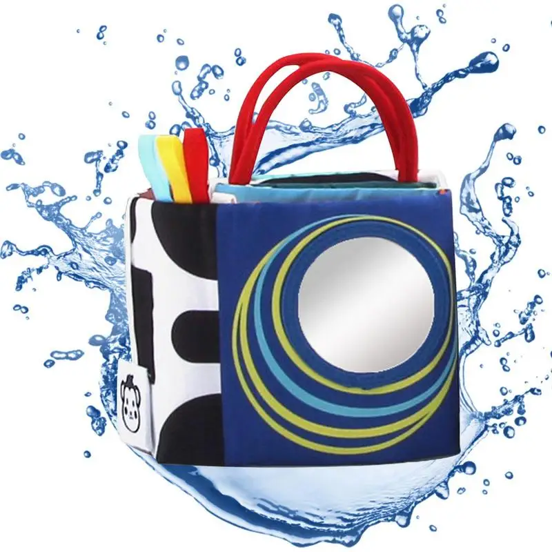 

Складные развивающие контрастные детские книги для новорожденных, моющиеся, легко носить с собой, игрушки для новорожденных для раннего развития