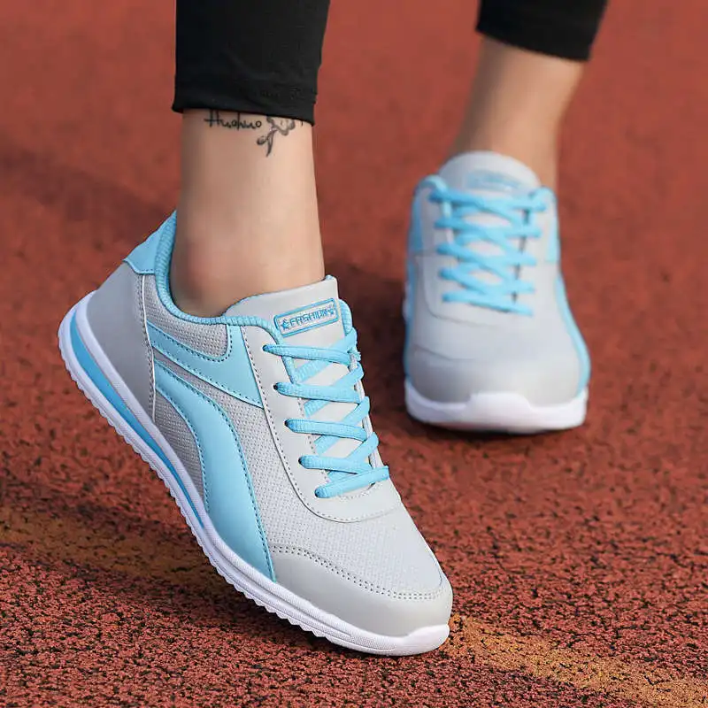 

Tenis Running Giay Sports Shoes Woman Middle-Aged Elastic Laces Sneakers Original Brand Tennis Women's Sport Shoes Yoga Tennis