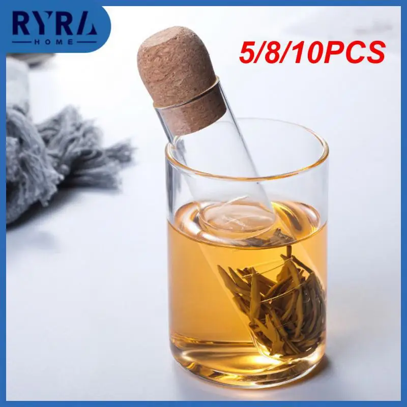 

5/8/10PCS Creative Tea Mate Tea Maker For Spice Herb Tea Tea Bags Tea Infuser Glass Pipe Teaware Leaf Filter Diffuser Infusor