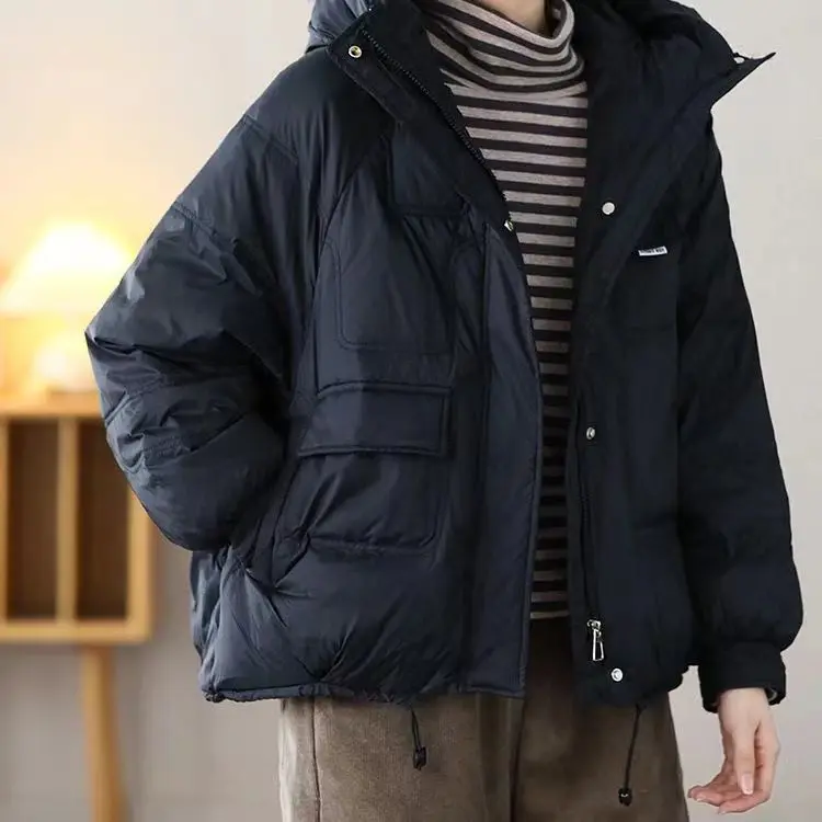 2023 New Winter Women Parkas Jackets Casual Thick Warm Stand Collar Pockets Coat Female Winter Outwear Jacket Parkas A02