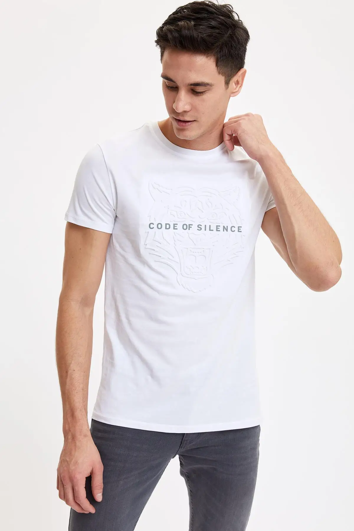 DeFacto весенние мужские Tops & Tees Slim Fit футболки с короткими рукавами для маленьких
