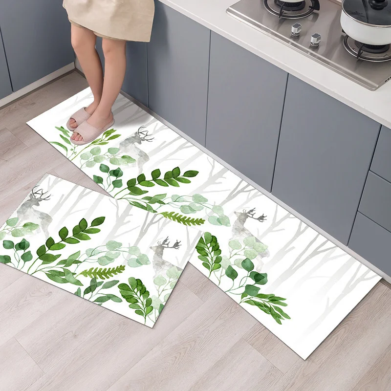 Простой скандинавский тропический ковер Monstera для спальни кухни