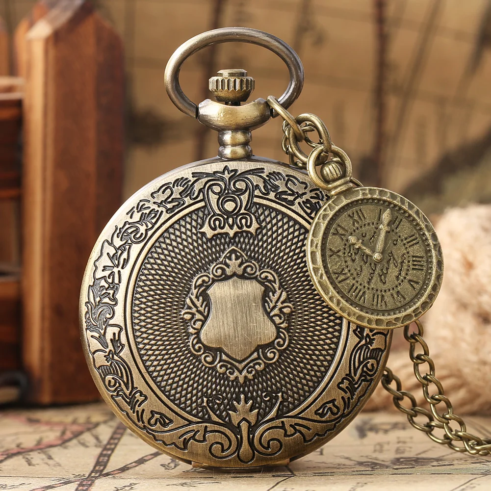 

Vintage Elegant Sweater Chain Quartz Pocket Watch Men Women Necklace Pendant Clock Roman Numerals Accessory Antique Timepiece
