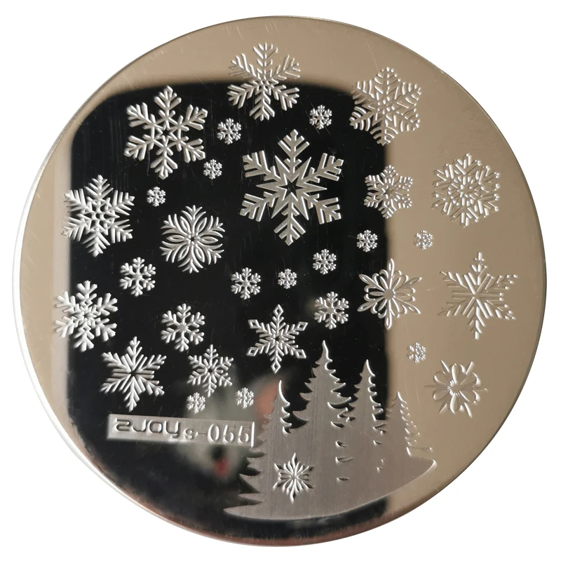 

Snowflake Round Nail Stamping Plates Flower Butterfly Moon Star Sky Image Stencils Printing Nails Decoration Template Stamp Tool