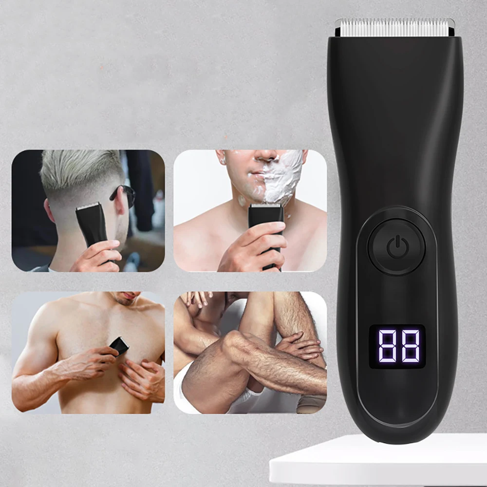 

Professional Multifunction Electric Hair Trimmer Body Groomer Shaver For Men IPX7 Waterproof Wet/Dry Clippers Male Hygiene Razor