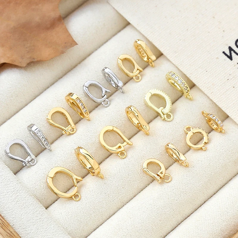 

Нежная пряжка с инкрустацией из медного золота и цирконием сделай сам делает модные ювелирные изделия находящиеся ожерелье браслет аксессуары материалы