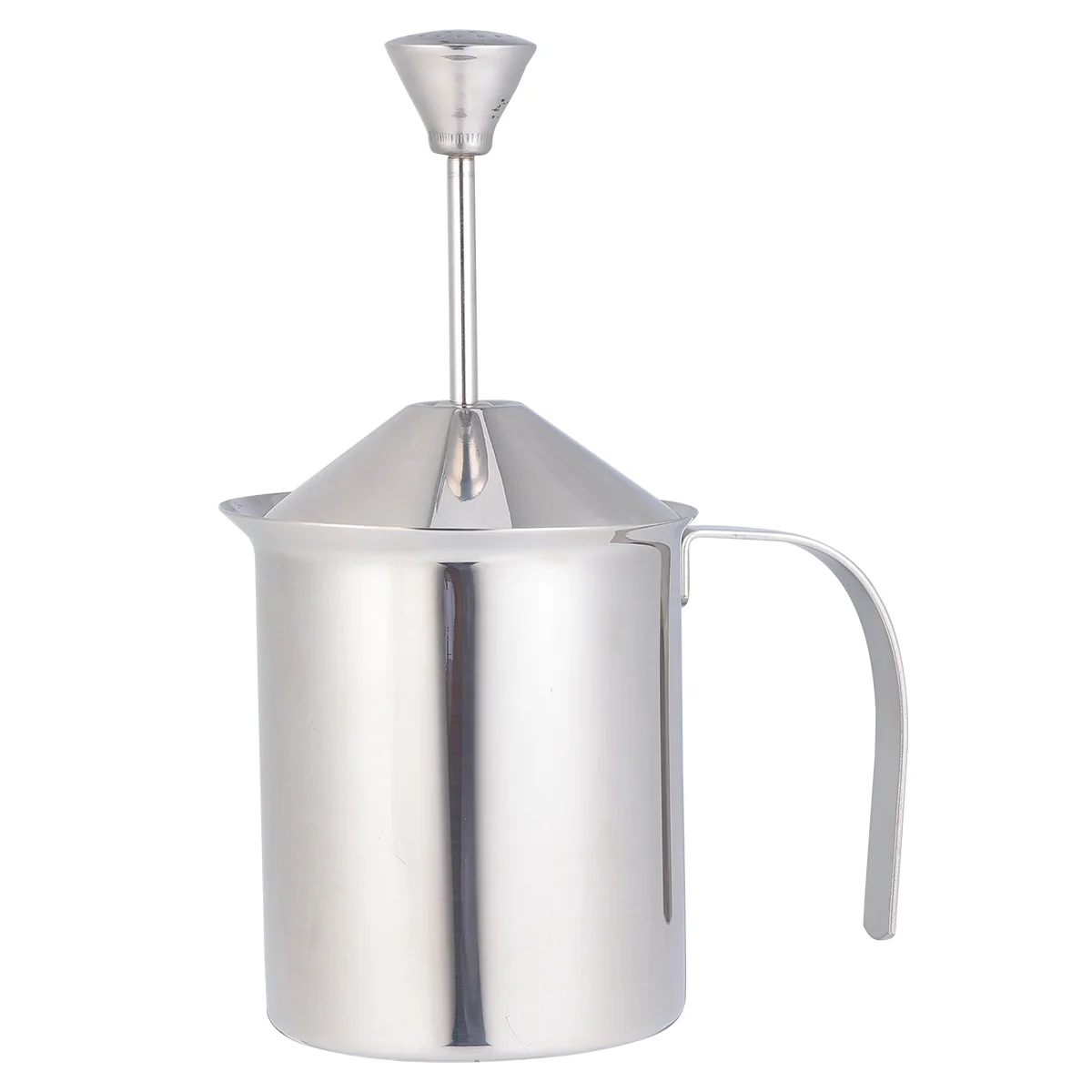 

Stainless Steel Milk Foamer Double Layer Filter Screen Frothing Pitcher Manual Milk Frother Coffee Utensils (800cc)