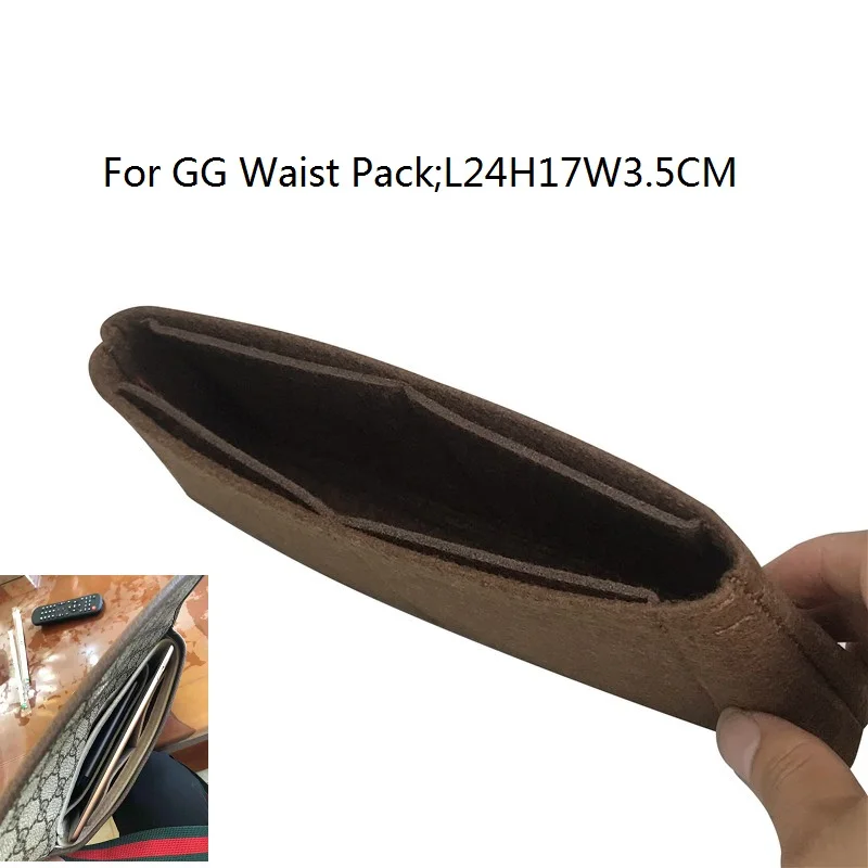 

For GG Waist Pack Purse Insert Organizer Makeup Handbag organizer Inner Pocket Cosmetic bag Toiletry bag