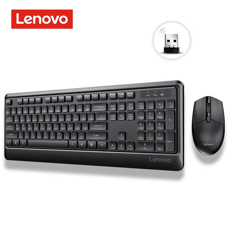 Lenovo Original KN102 Light and Thin Wireless Keyboard and Mouse Control for Pc Gaming Accesories Usb Table Ergonomic Keyboards
