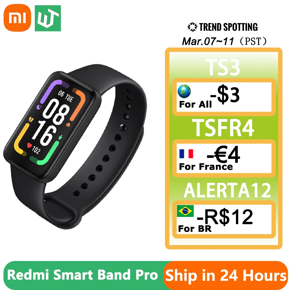 

Умный Браслет глобальная версия Redmi Pro, 1,47 дюйма, полноразмерный AMOLED дисплей, Bluetooth 5,0, отслеживание пульса и уровня кислорода в крови и сна