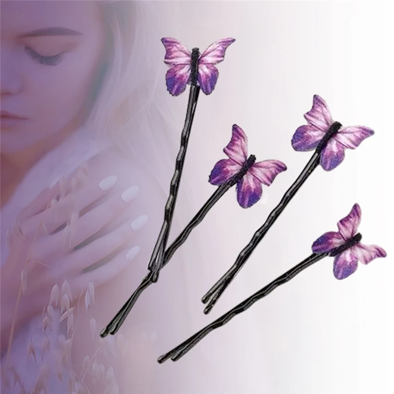 

The Word Hair Clip Retro Blue Butterfly Hair Clip Hair Accessories Girl Female Hairpin Character Clip Hair Clip Spinki Do Wlosow