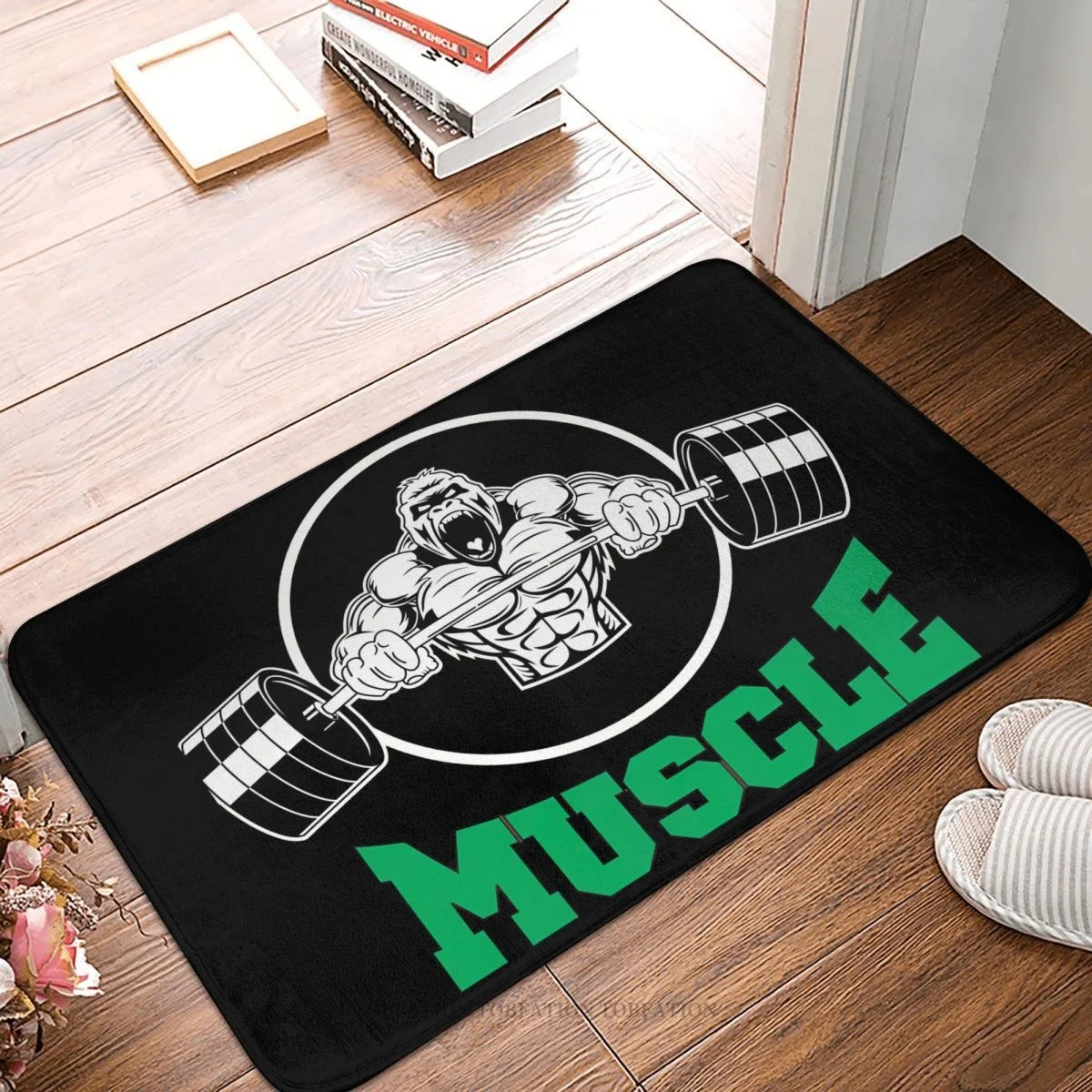 Нескользящий коврик для бодибилдинга фитнеса и ванной фланелевый мышечного зала