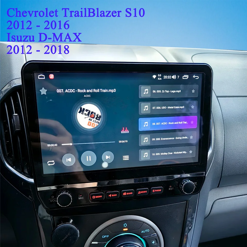 

8G + 128G Android 14, автомобильный радиоприемник, аудио, музыка, DVD, кассета, GPS Navi Entertainment HU для Isuzu D-MAX TrailBlazer S10 2012-2018
