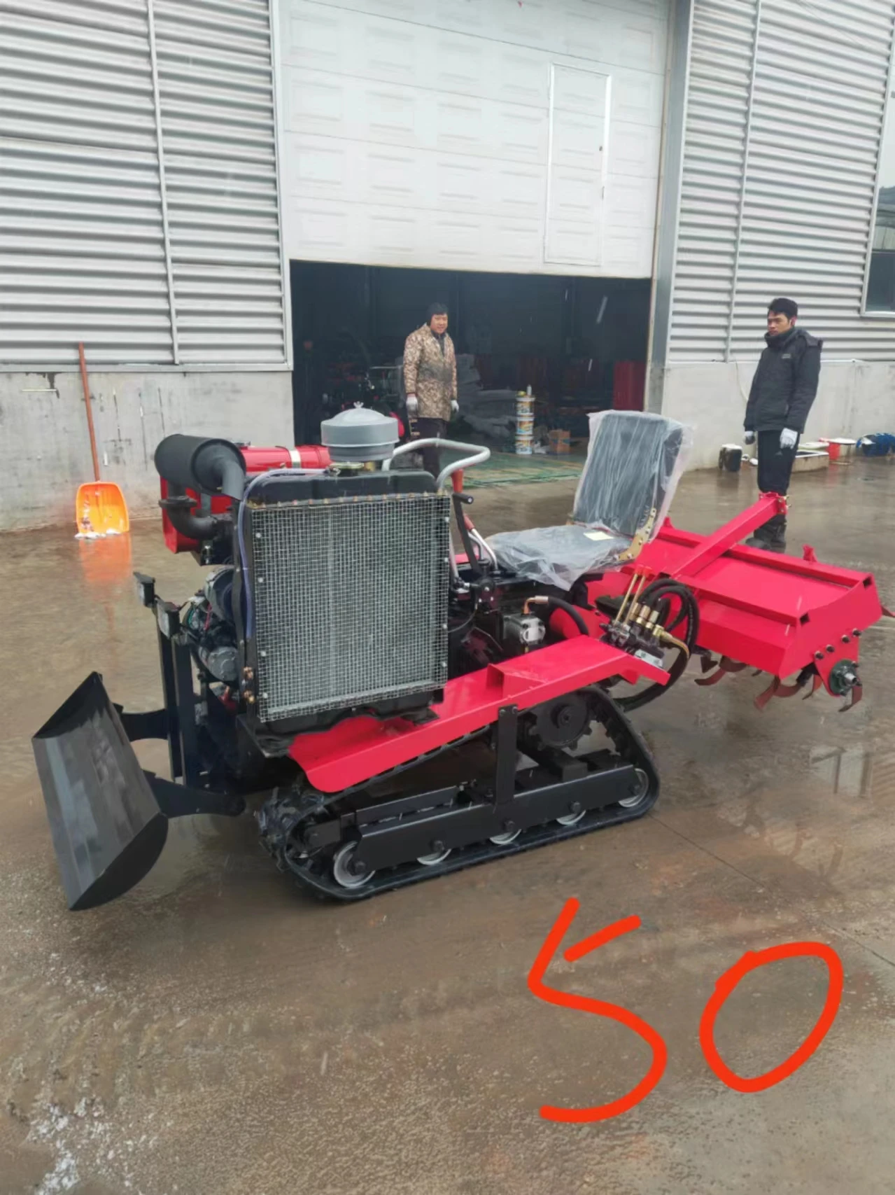 Фото 35HP40HP Популярный многофункциональный гусеничный культиватор, ручной трактор, сельскохозяйственное оборудование, используемое в рисовых сахарах №1