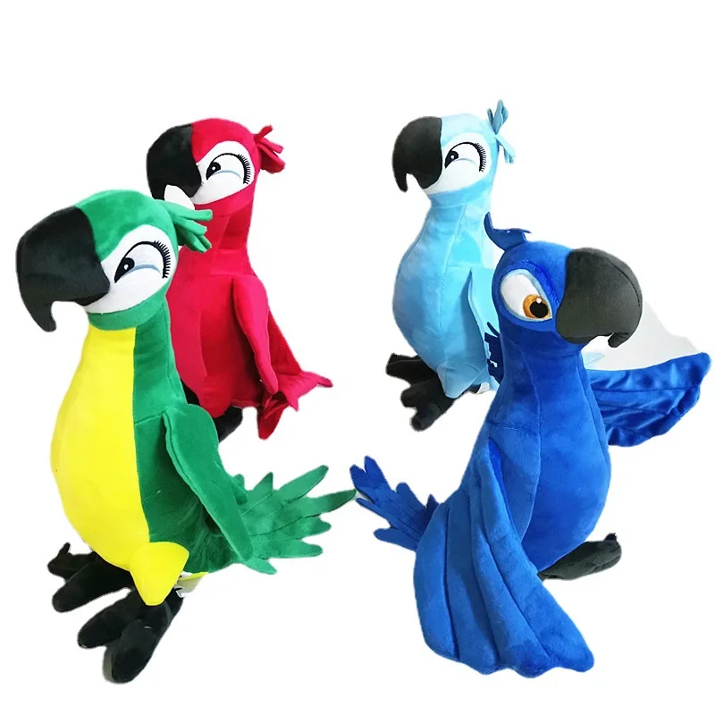 

Rio Adventure 2 Macaw Plush Toy Movie Anime Plushie Blue Parrot Doll Can Stand Alone Kawaii Toys for Children Christmas Gift