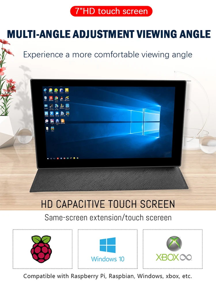 Новый 7-дюймовый экран с сенсорным экраном высокой четкости 1024*600 для ПК