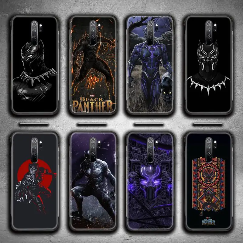 

Marvel Heroes Black Panther Phone Case for Redmi 9A 9 8A Note 11 10 9 8 8T Pro Max K20 K30 K40 Pro