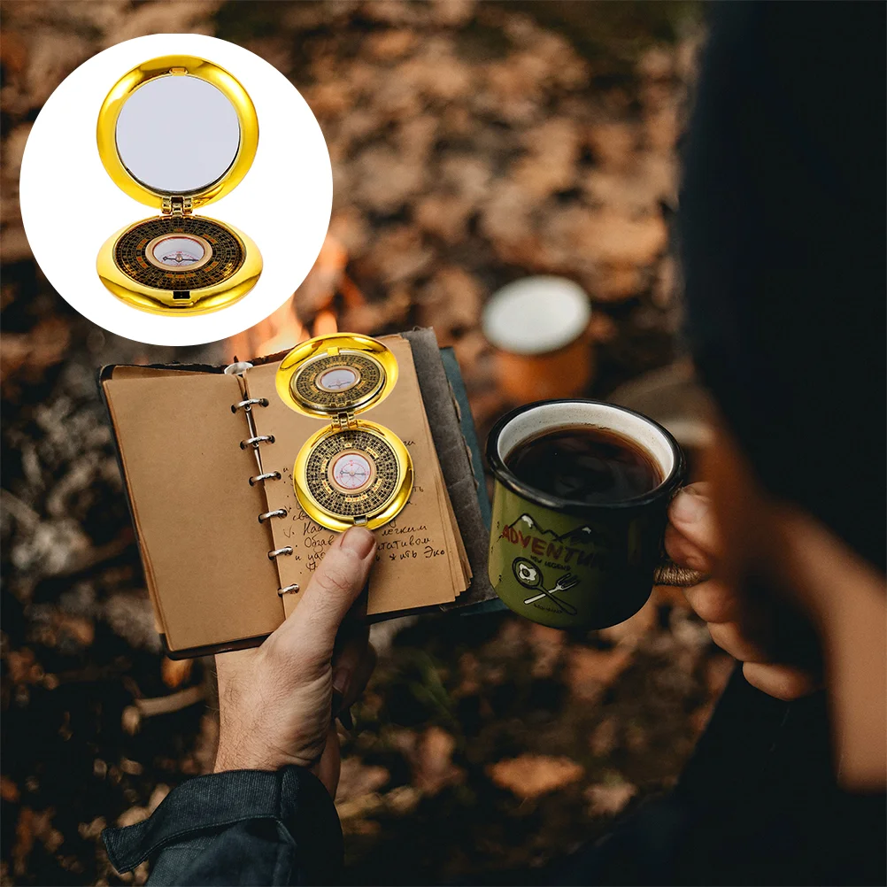 

Compasspan Luoshui Feng Orienteering Chinese Survival Pocket Camping Ancient Cover Navigation Directional Home Hiking Brass Kids