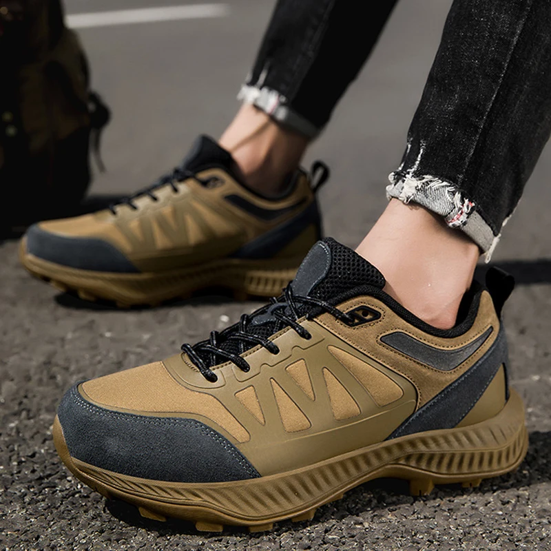 SALUDAS Trail Running Shoes for Men Outdoor Camping Trekking Shoes Waterproof Mountain Shoes Big Size 50 Sneakers Male