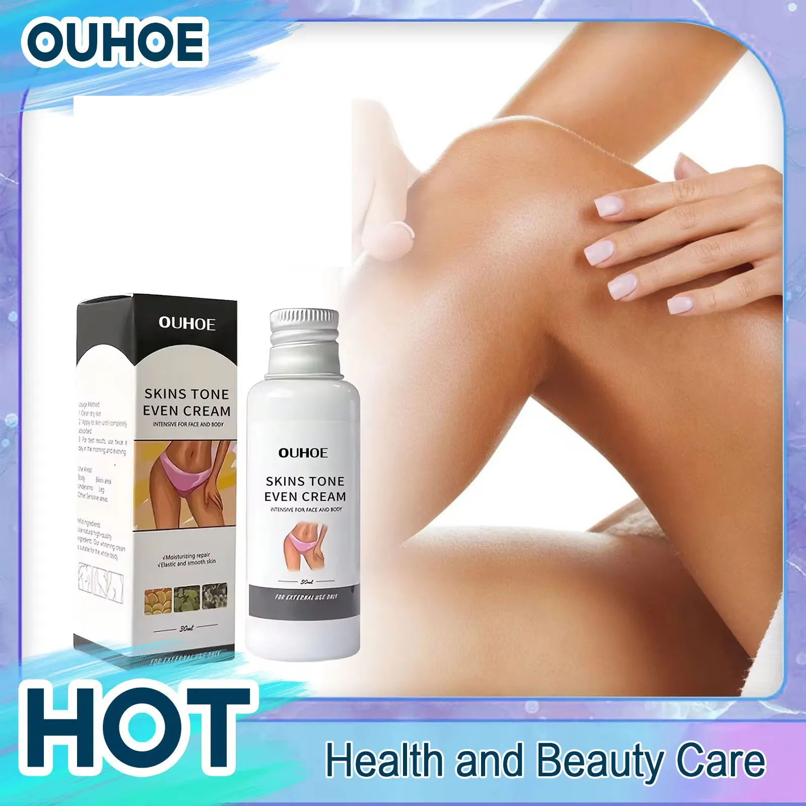 Wybielający krem do ciała usuń złuszczony melanina naprawa pod pachami staw łokciowy ciemne plamy pigmentacja rozjaśniający wybielający