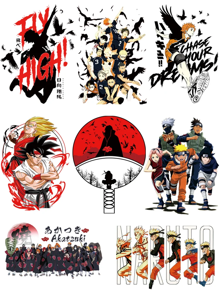 

Нашивки Haikyuu для одежды, нашивки в полоску с аниме Наруто, термонаклейки для детей Hinata Shoyo