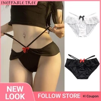 womens panties japanese sexy sweet girl briefs lolita lace bow hip wrapping low rise underwear for female mujer lingerie