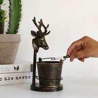 nordic retro style iron art moose head ashtray home living room office bar creative decoration