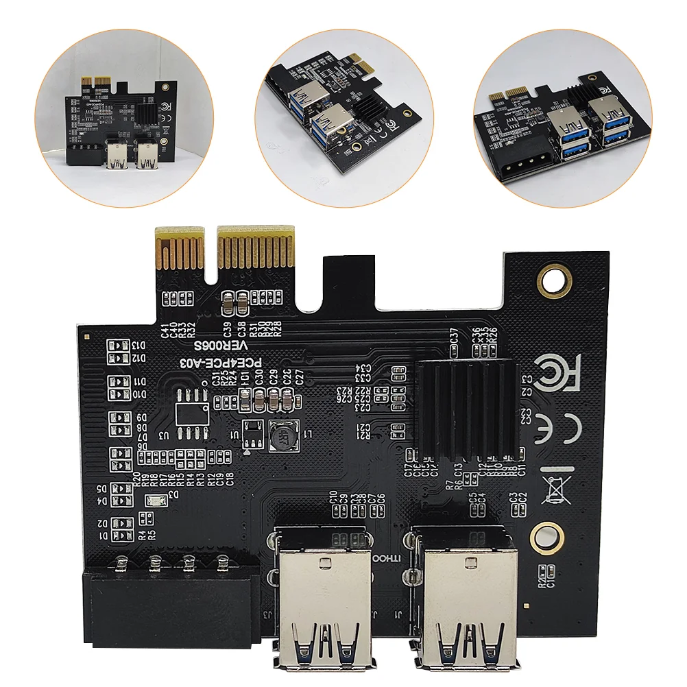 

PCI-E Extender USB 3.0 Riser PCI Express Extension Adapter Mining Riser