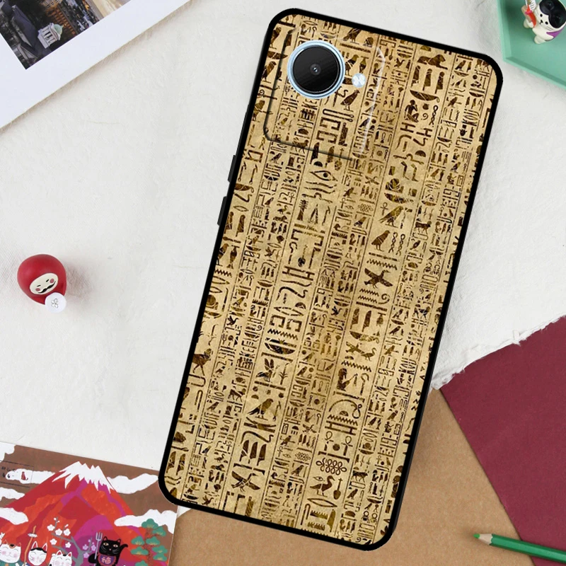 Древний египетский иероглиф для Realme 14 Pro Plus 13 10 11 12 GT 6 5 6T GT7 C61 C55 C53 C51 C21Y C25S C67 C75 Чехол