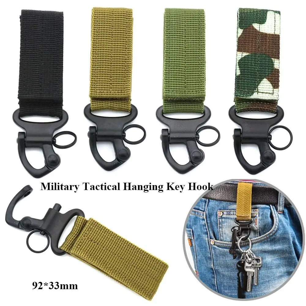 

4 Colors Outdoor Tactical Tools High Quality Nylon Molle 92*33mm Key Hook Clip Hiking Military Buckle Outdoor Tool