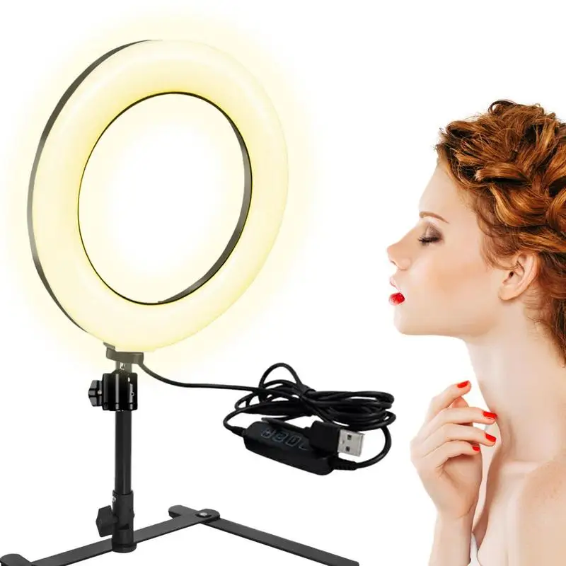 

Ring Light For Phone Phone Light Ring USB Ring Light LED Circle Lights With Tripod Phone Holder For Live Stream/Makeup/YouTube