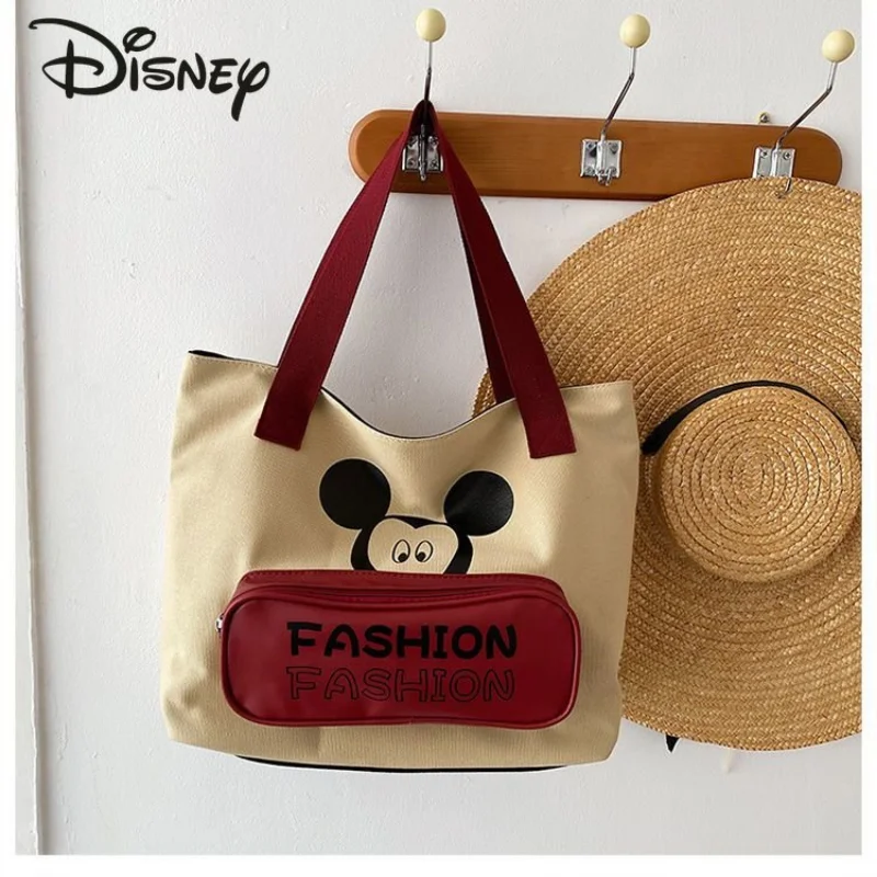 Disney Mickey Luxury Brand Women's Bag Large Capacity Commuter Casual Bag Cartoon Versatile Multifunctional Storage Shoulder Bag
