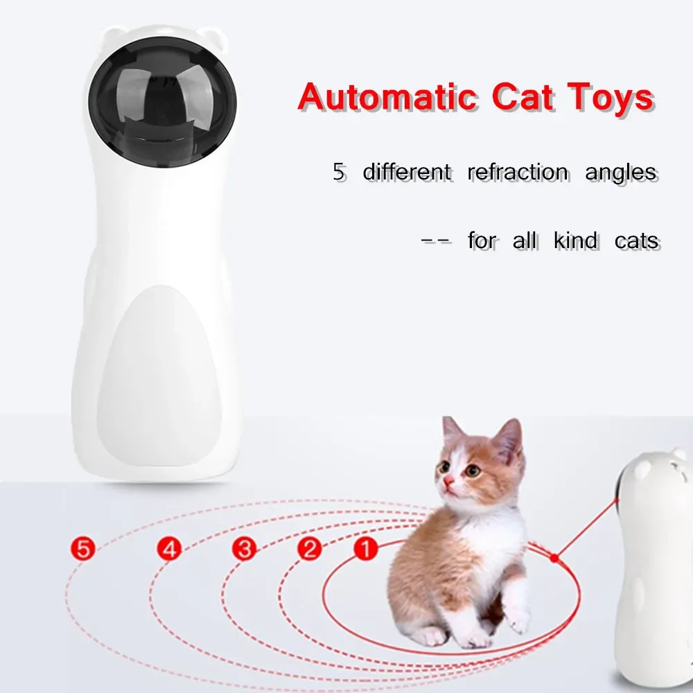 

Jouets automatiques pour chats, Teaser interactif intelligent, taquiner animal de compagnie, Laser LED drôle Mode portatif éle