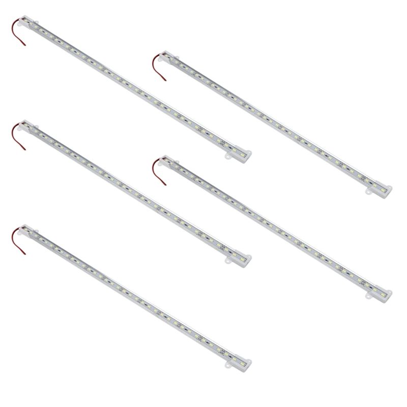 

HOT! 5X 50CM 12V 36 LED 5050 SMD Hard Strip Bar Light Aluminum Rigid White
