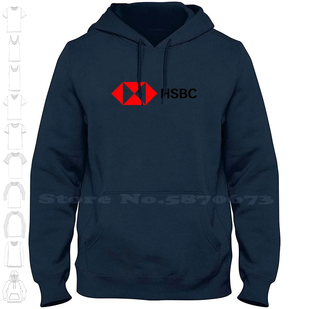 

HSBC Logo Casual Clothing Sweatshirt Printed Logo Graphic Hoodie