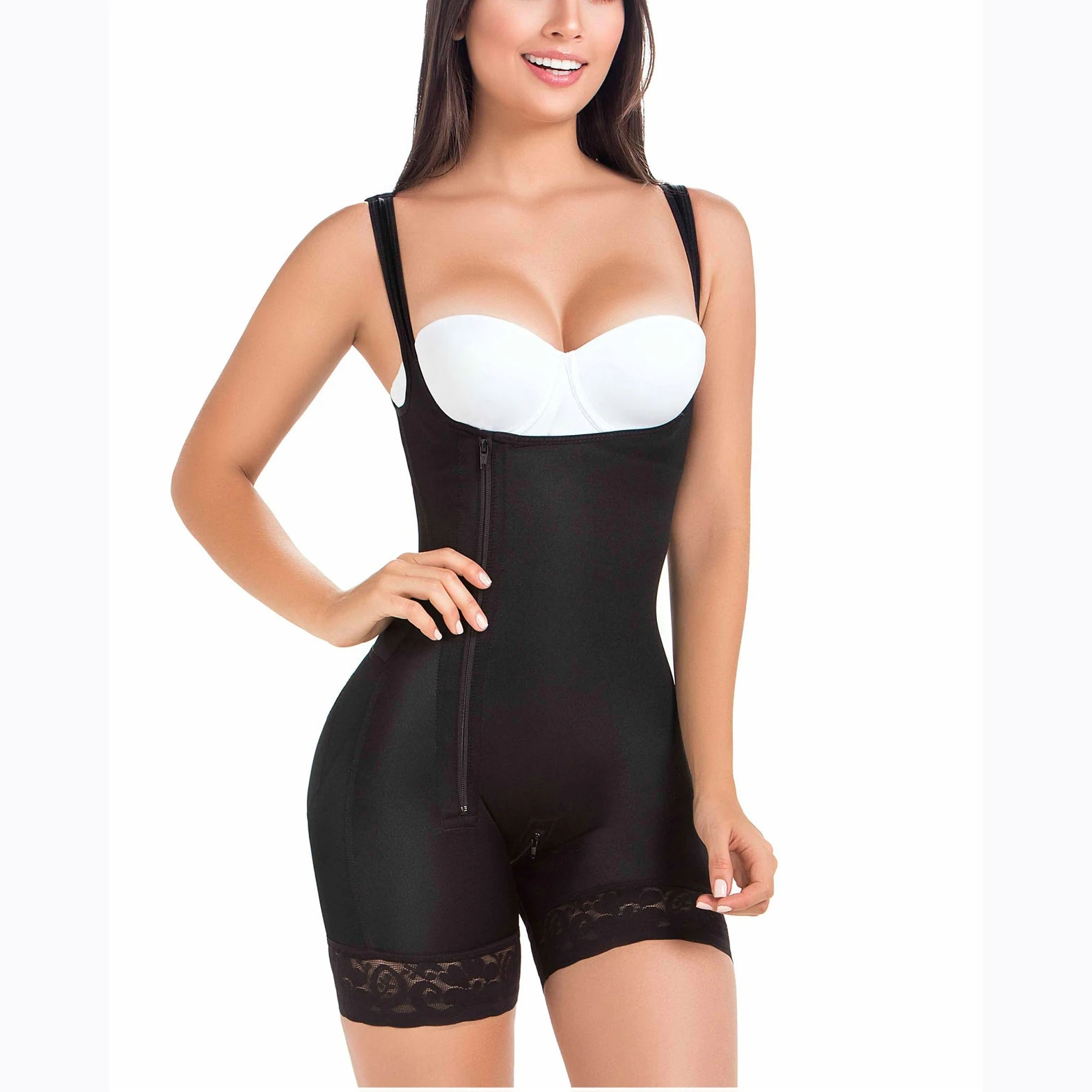 

Fajas Colombianas Postpartum & Post Surgery Stage 1 Open Bust Shapewear Bodysuit