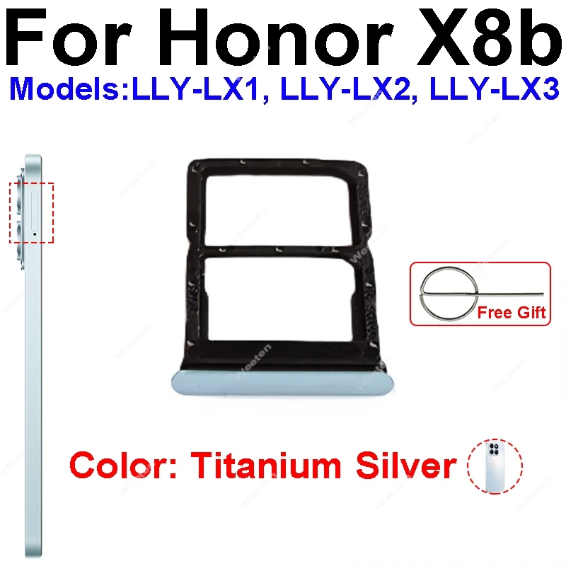 Для Huawei Honor X7b X8b X9b 4G 5G Держатель лотка для SIM-карты Разъем устройства чтения SIM-карт