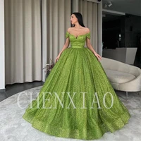 green luxury ball gown long evening dresses women robes de soir%c3%a9e formal evening gown engagement sweetheart
