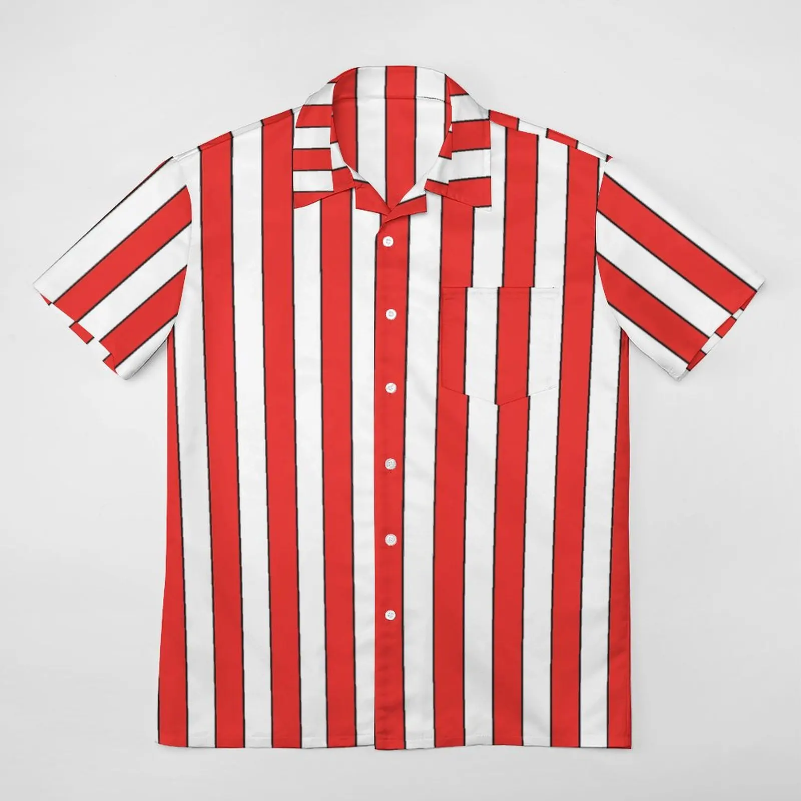 RED BLACK WHITE VERTICAL STRIPE Graphic Top Tee Suit A Short Sleeved Shirt Top Quality Leisure Eur Size