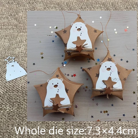 Металлический трафарет для вырезания печенья медведь