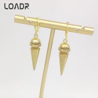 loadr gold color detachable awl shaped pendant earrings for women simple pierced earrings wedding party female jewelry ear rings