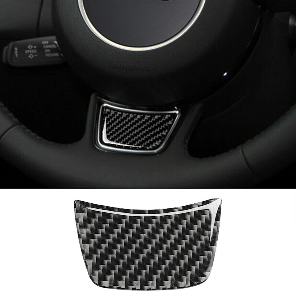Car Steering Wheel Allroad Sportback Trim Sticker Carbon Fiber Decor Auto Accessories For Audi A6 C7 A7 A4L A3 Q3 Q5 2012-2018